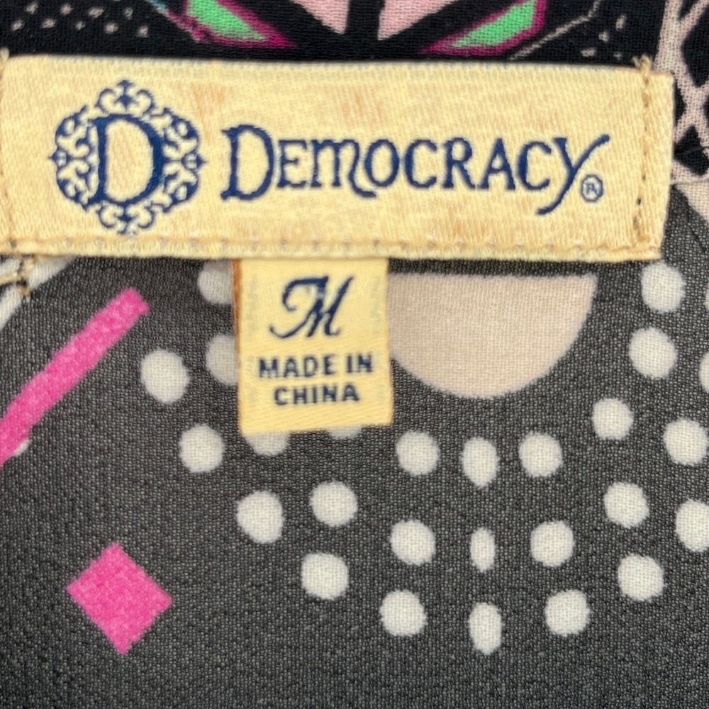 Democracy Womens M Boho Whimsigoth Witchy Tribal Print Crochet Festival Blouse - Picture 5 of 8